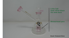 Premium Pink unique design beaker Water Pipe bubbler bong, Diamond Glass brand picture