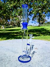 18 Inch Cobalt Inline Straight Shooter Bong Tobacco Smoking Water Pipe Hookah picture