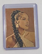Alicia Keys Gold Plated Limited Artist Signed “Pop Icon” Trading Card 1/1 picture