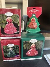 3 New Hallmark Keepsake Barbie Ornaments, Collectors Club Series. 1990 To 1996 picture