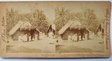 Antique Stereoview Card, Aztec Jacal, Mexico 