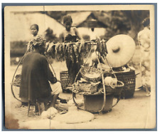 Leigh Hoffman, Indonesia, Java, Vintage Silver Print Merchant Vegetable Strip picture