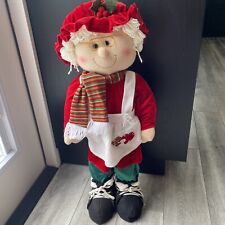 trim a home mrs claus XL stand up plush christmas decor glasses sears picture