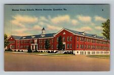 Quantico VA-Virginia, Marine Corps School, Marine Barracks Vintage Postcard picture