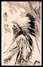 c1920s RPPC Post Card. Crow Indian Chief 