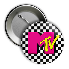 MTV Collector Pin/Button, New 2.25 inch, Retro Design, Throwback, 1980s, 1990s picture