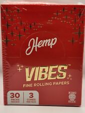 Vibes King Size Cones New And Sealed. 3 Cones Per Pack 30 Packs Per Box  picture