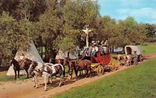 Onsted~Irish Hills MI Michigan  FRONTIER CITY PARK  Stage Coach~Teepees Postcard picture