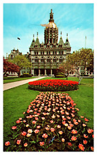 Hartford CT Connecticut State Capitol Building Street View Chrome Postcard picture