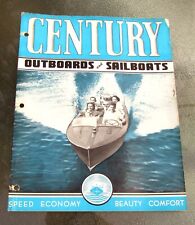 1939 CENTURY Outboards And Sailboats Dealer Illustrated Brochure Manistee Mich. picture