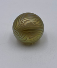 Vintage Iridescent Swirl Small Art Glass Paperweight picture