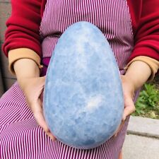 18.15LB Natural Blue Crystal Egg Quartz Crystal Healing Polished Specimen 1205 picture