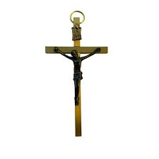 Vintage Gold Tone Italy Pectoral Cross Crucifix Catholicism 4