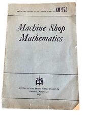 Machine Shop Mathematics War Department Education Manual EM 971 1944 picture