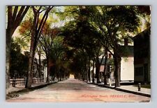 Beverly MA-Massachusetts, Scenic View Of Washington St Vintage Postcard picture