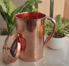 Pure Copper Jug/Pitcher With Diamond Hammered Beeding Design, Drinkware & Storag picture