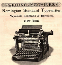 1892 REMINGTON TYPEWRITER WYCKOFF SEAMANS & BENEDICT VINTAGE ADVERTISEMENT Z1017 picture