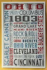 Postcard OH: Ohio - Barnwood Typography  picture