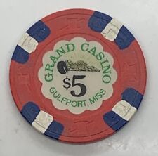 Grand Casino $5 Chip Gulfport Mississippi MS Paulson H&C 1993-2005 picture