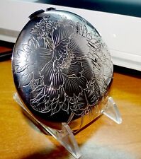 Early Japanese 950 Sterling Silver Compact Large 4
