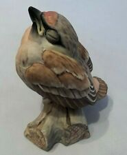 VINTAGE BISQUE PORCELAIN BOEHM ''FLEDGLING RED POLL'' FIGURINE  MADE IN USA picture