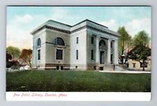 Taunton MA-Massachusetts, New Public Library, Antique Vintage Souvenir Postcard picture