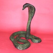 Handcrafted Brass Cobra Snake Shape Figurine Feng Shui Sculpture Figure Statue picture