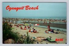 Ogunquit ME-Maine, Ogunquit Beach, Long Spit of Sand, Vintage Souvenir Postcard picture