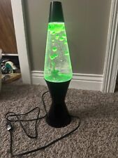 Vintage Underwriters Laboratories Portable Lava Lamp Green Wax Black Base Tested picture