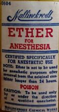 Vintage Medicine Hand Crafted Bottle, Ether for Anesthesia, Mallinckrodt, (COPY) picture