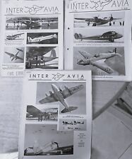 INTERAVIA, 3 Issues Jan + Mar 1939, January 1940, International Aviation picture