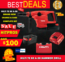HILTI TE 60-A36 HAMMER DRILL, COMPLETE SET, BRAND NEW, FAST SHIPPING picture