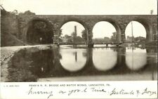1907. PENNSYLVANIA R.R. BRIDGE & WATER WORKS. LANCASTER, PA. POSTCARD s5 picture