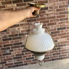 vintage hobnail milk glass lamp Chandelier Ceiling picture