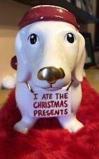 Christmas Dachshund Dog Ceramic Cookie Jar Doxie NEW Weiner Holiday picture