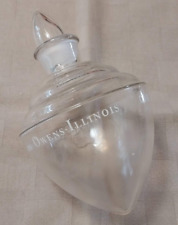 Vintage Clear Glass Vessel w/Stopper. Owens Illinois. Pharmacy Graduation 1958 picture