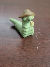 Vintage Hagan Renaker Inchworm Caterpillar With Pipe & Brown Hat Figurine 1