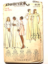 Butterick 6958 Fit and Flare High Waist Wedding Dress Boho Bust 31.5 UNCUT FF picture