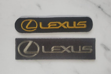 Lexus Embroidered Patch 2 Lot Gold on Black and Grey on Grey picture
