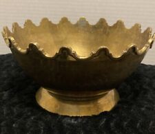 Vintage Quality Solid Brass Pedestal Bowl With Beautiful Top Design picture