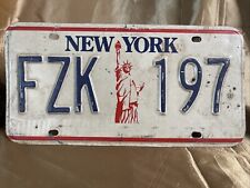 VTG New York License Plate - Statue of Liberty- Tag FZK 197 picture