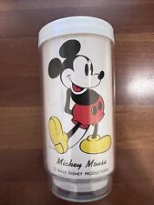 Vintage Mickey Mouse Plastic Hot Cold Thermo Tumbler By Eagle picture