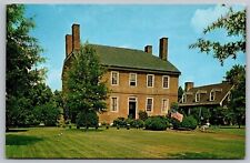 Kenmore Fredericksburg Virginia American Flag Betty Washington Home VNG Postcard picture