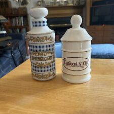 Apothecary And Darvocet N 100/ Darvon Compound 65. Pharmacy Jars 7 1/2 and 8 “ T picture