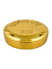 New Jonathan Adler - Vintage Large Brass Pill Box - Quaalude 300 picture