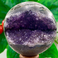 372G Natural Uruguayan Amethyst Quartz crystal open smile ball therapy picture