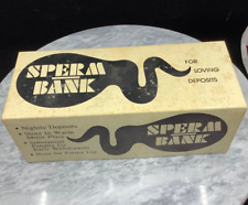 VINTAGE SPERM BANK HIGH YIELD BANKING FOR LOVERS ONLY CERAMIC WITH BOX picture