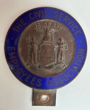 1940s 1950s New York Civil Service Employees CSEA Bronze License Plate Topper picture