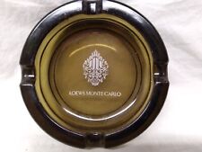 Vintage Loews Monte Carlo Smoke Green Glass Ashtray Made In France picture