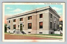 Manhattan KS-Kansas, Post Office, c1950 Vintage Souvenir Postcard picture